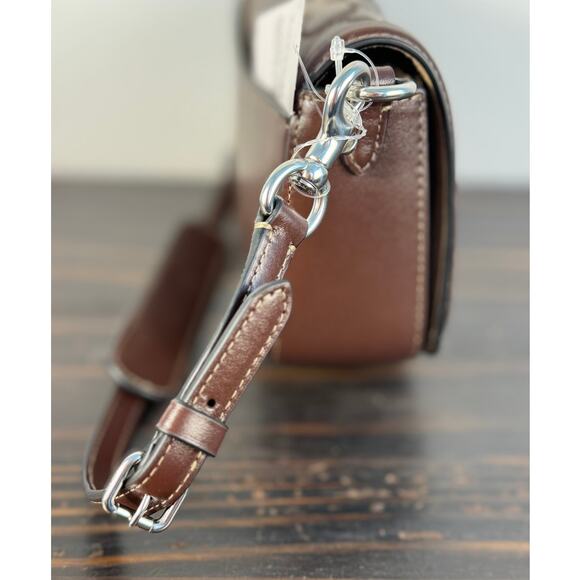 NWT Coach Andrea Shoulder bag in Brown Signature Jacquard - Picture 6 of 16